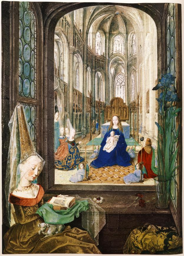 Mary of Burgundy (in foreground and background praying to the Virgin). Mary of Burgundy's Hours.