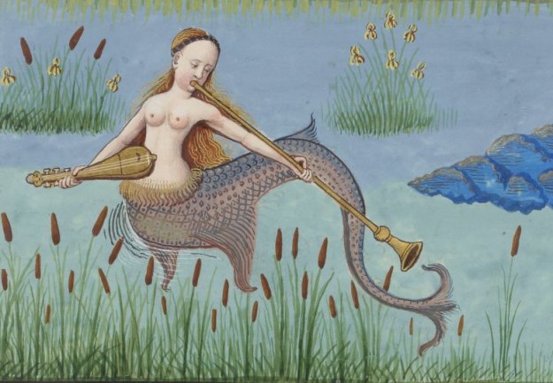 Detail of Mermaid from La Bibliothèque nationale de France.