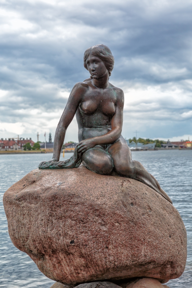 Statue of The Little Mermaid in Copenhagen.