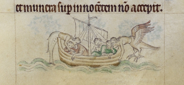 Queen Mary Psalter Royal 2 B VII , 97, sirens